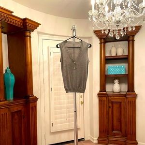 Grey sweater sleeveless top or vest for women